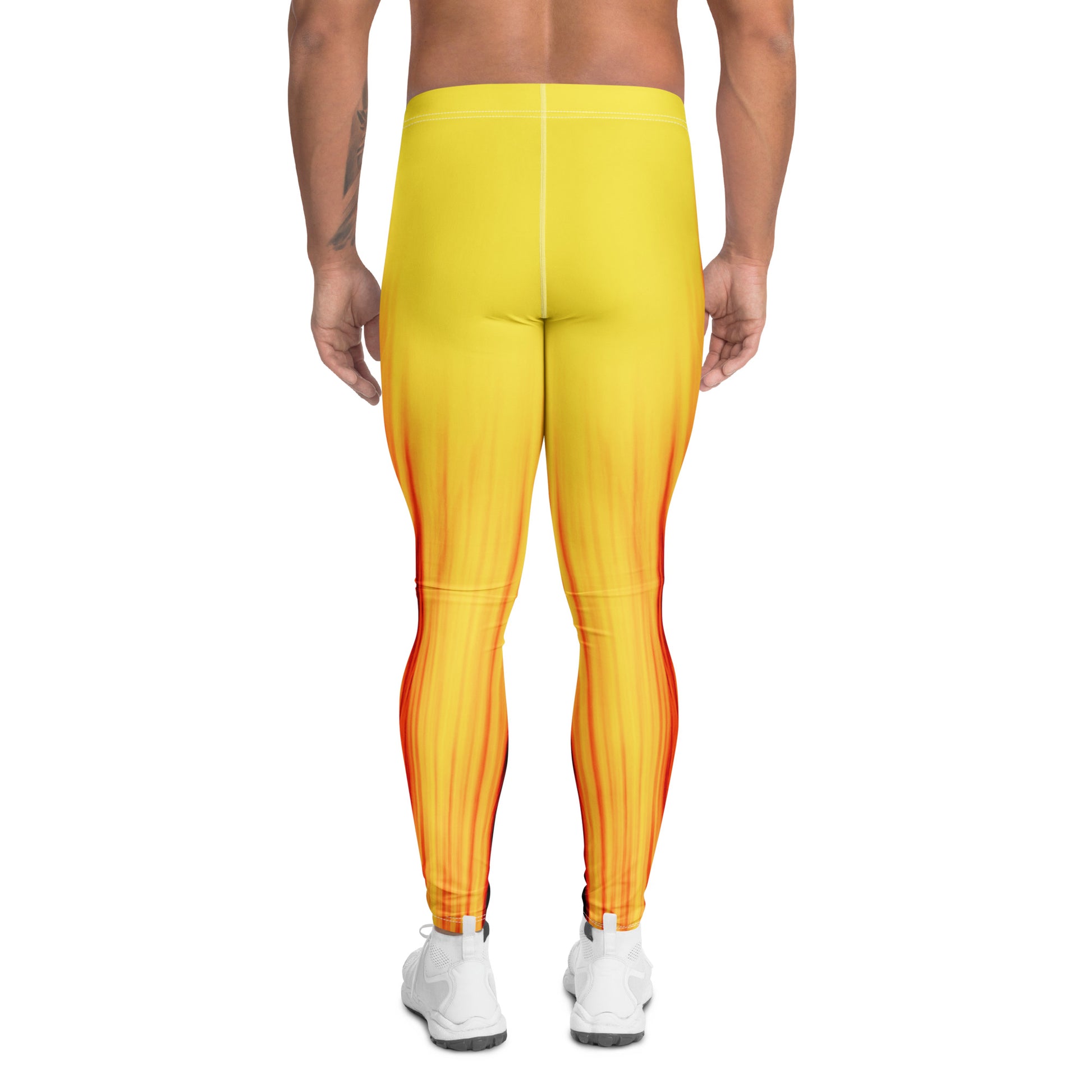 Herren Leggings Moving Forest One Yellow Red.