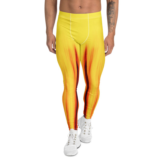 Herren Leggings Moving Forest One Yellow Red.