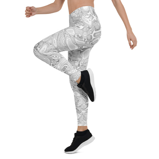 Abstract Fluid | Mid Waist Damen Leggings