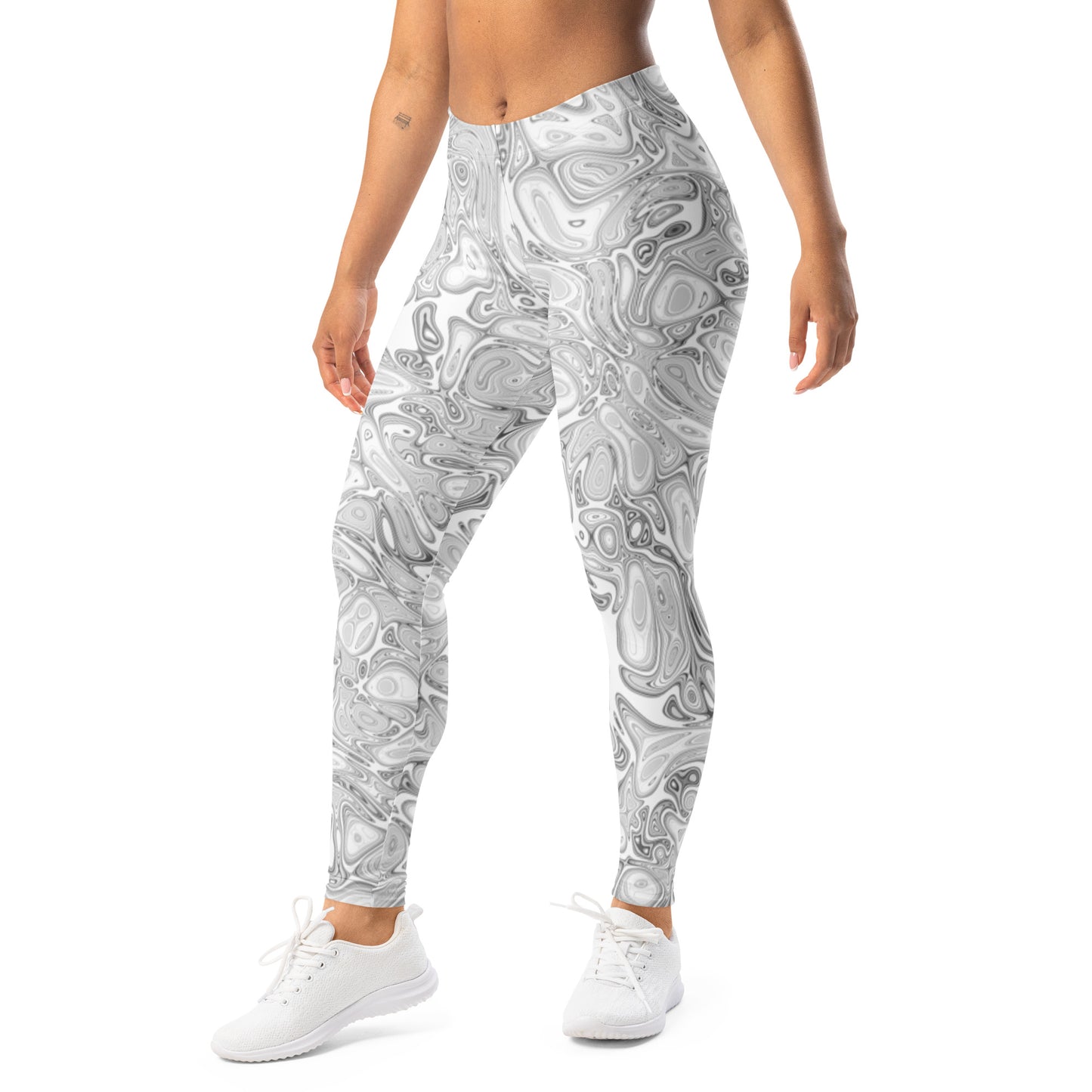 Abstract Fluid | Mid Waist Damen Leggings