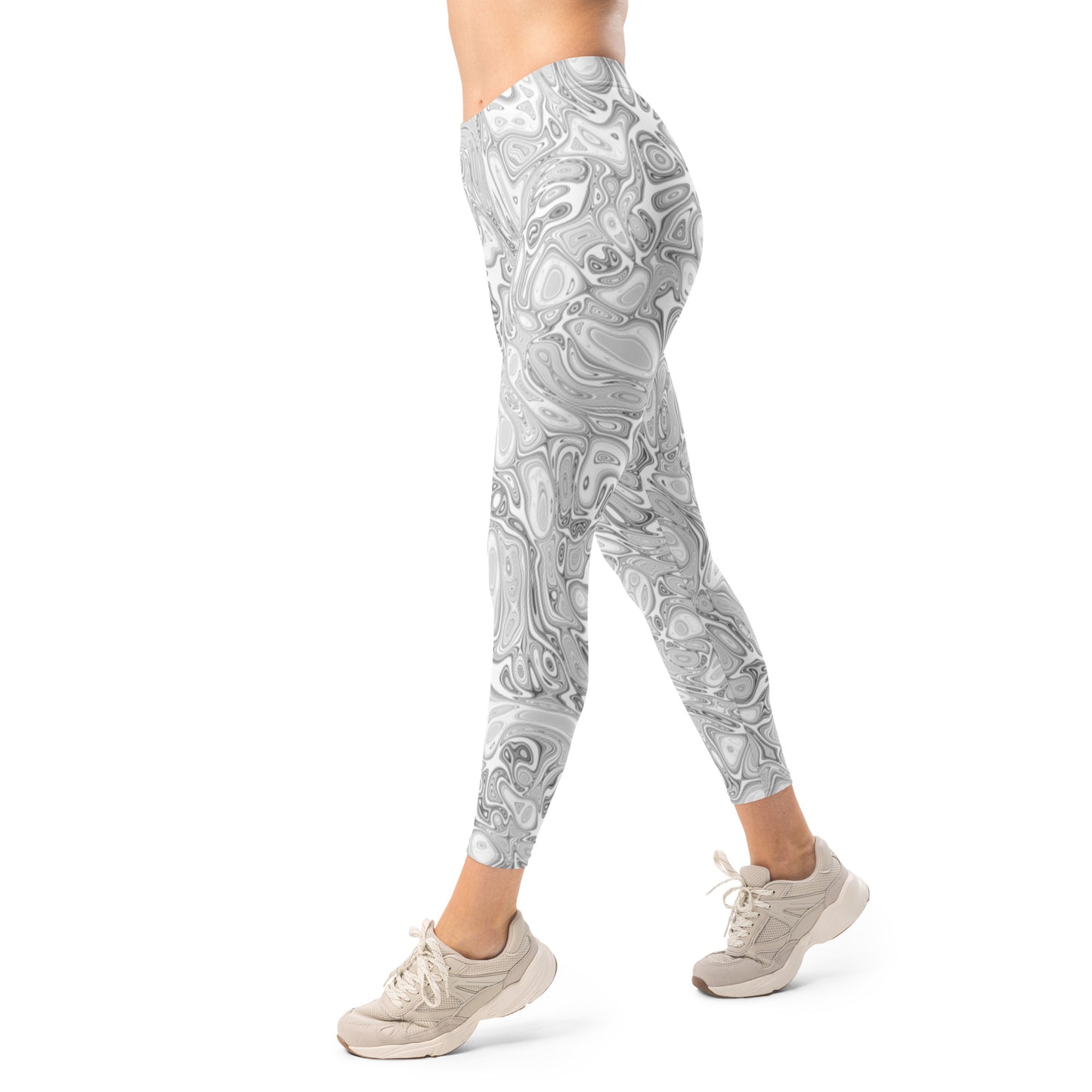 Abstract Fluid | Mid Waist Damen Leggings