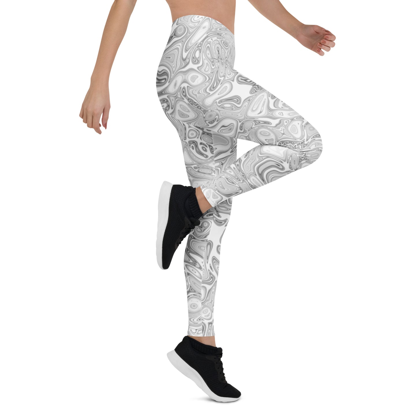 Abstract Fluid | Mid Waist Damen Leggings