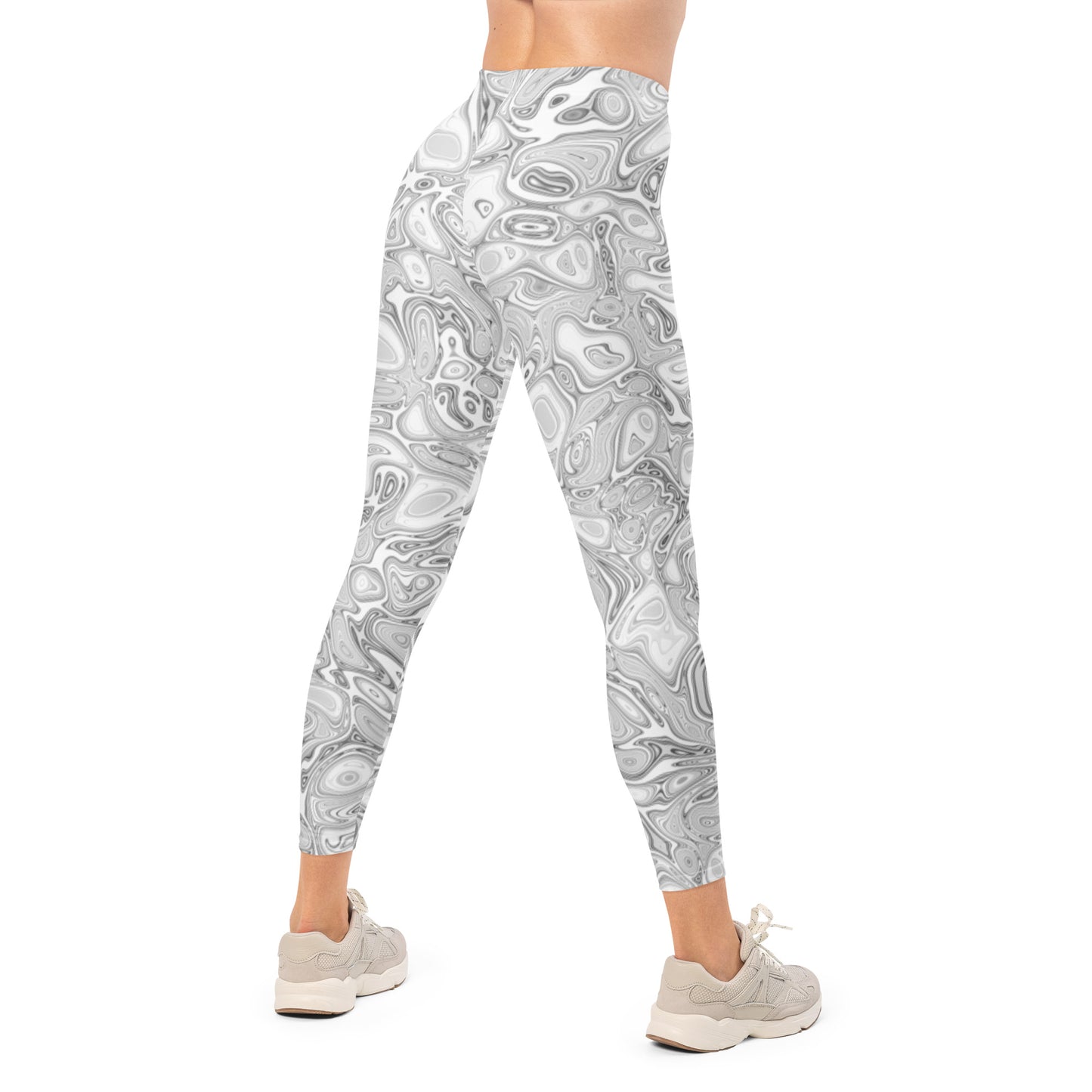 Abstract Fluid | Mid Waist Damen Leggings