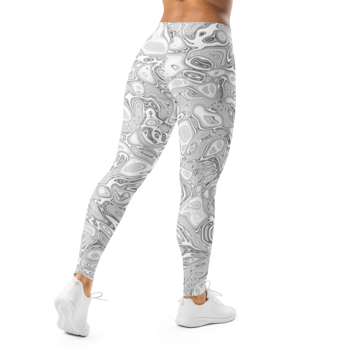 Abstract Fluid | Mid Waist Damen Leggings