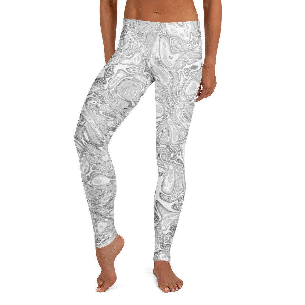 Abstract Fluid | Mid Waist Damen Leggings