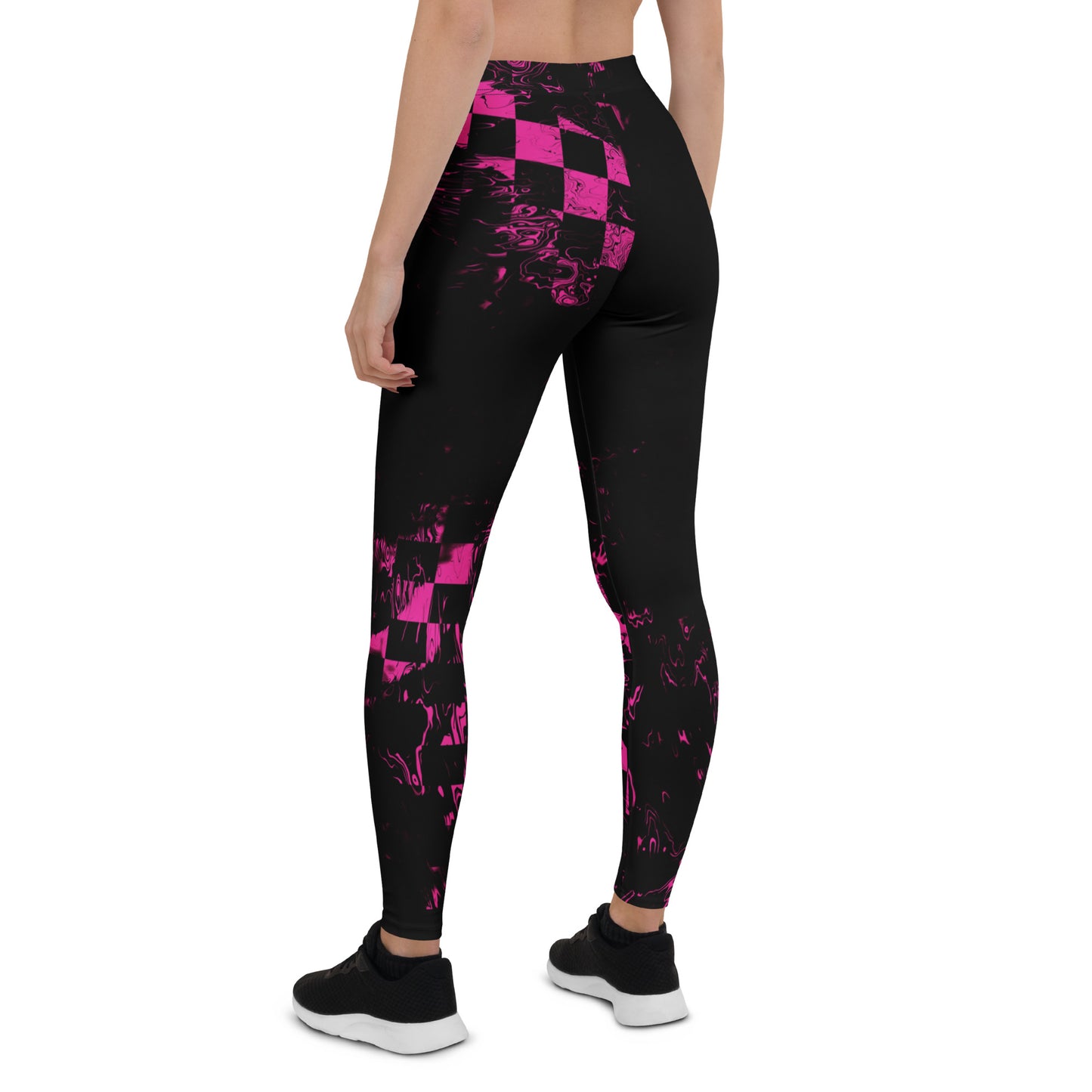 Abstract Squares | Mid Waist Damen Leggings