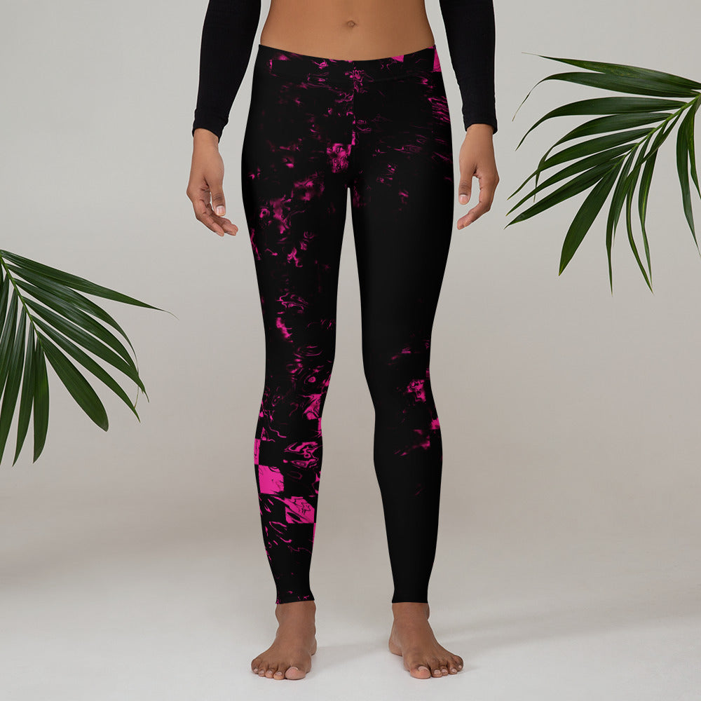 Abstract Squares | Mid Waist Damen Leggings