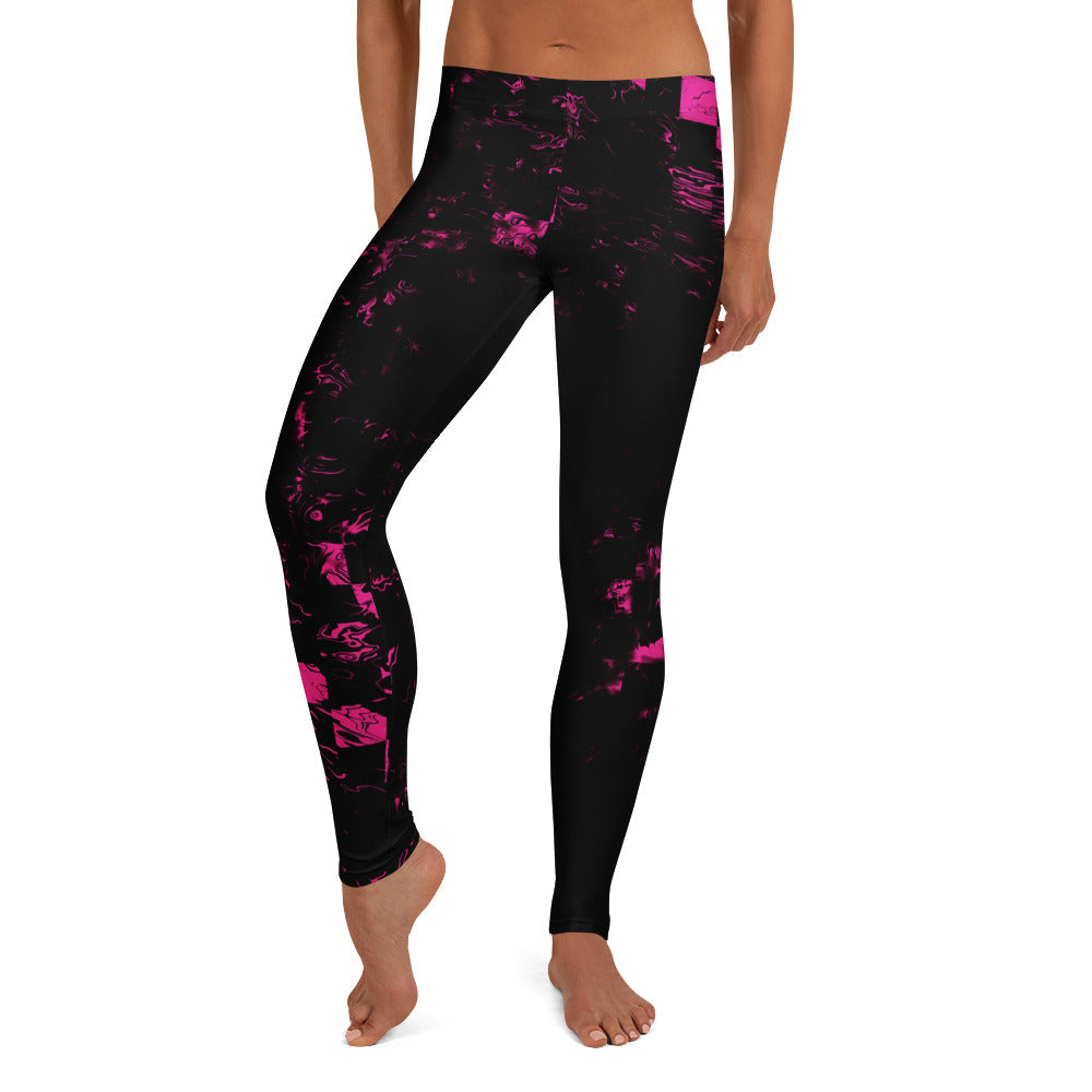 Abstract Squares | Mid Waist Damen Leggings