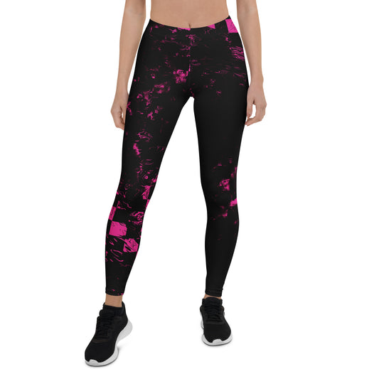 Abstract Squares | Mid Waist Damen Leggings