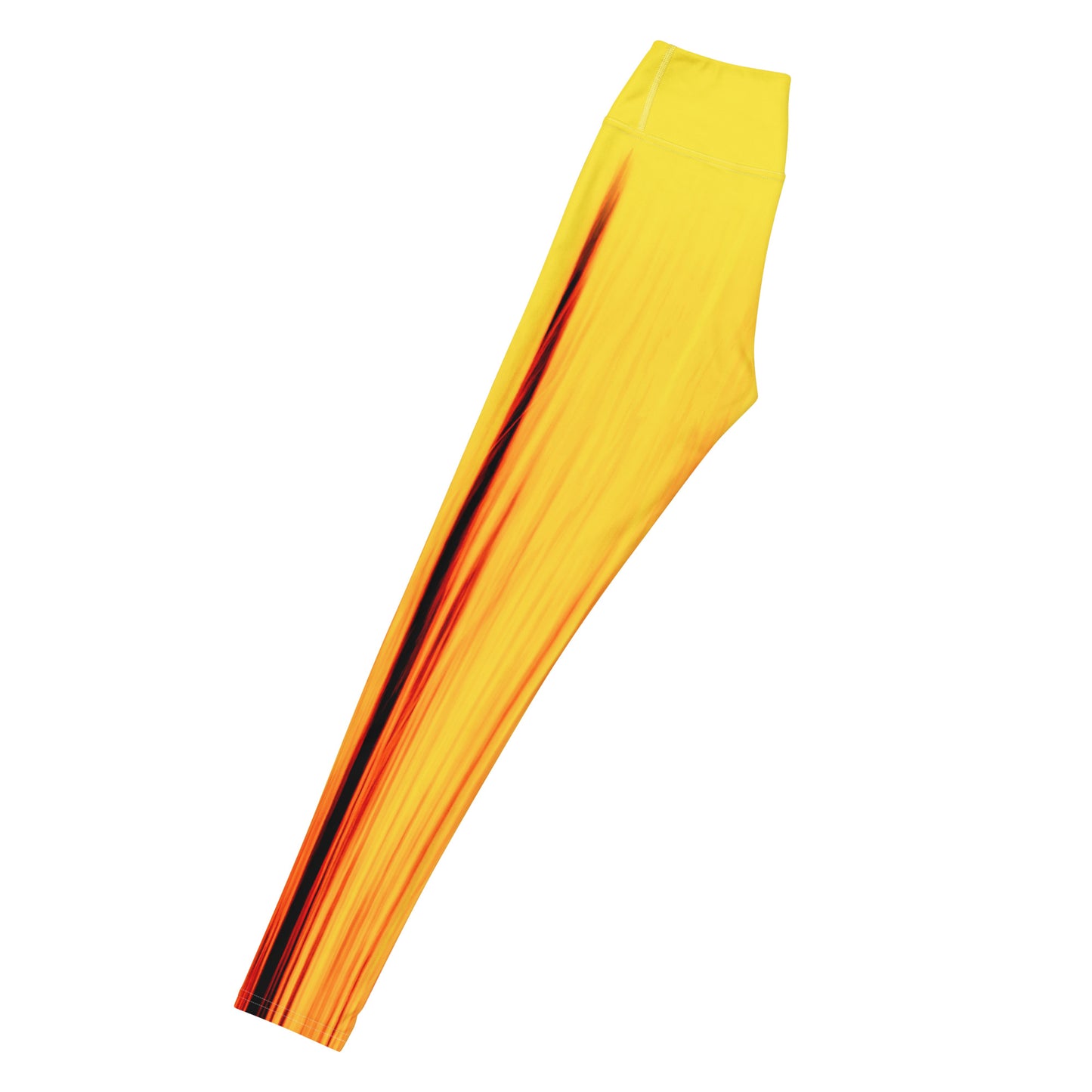 Moving Forest One Yellow Red High Waist Damen Leggings von Bachblatt zusammengefaltet